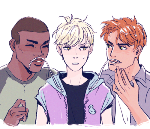 it’s been 3 years but fay’s still not sure why he’s friends with these 2 ……