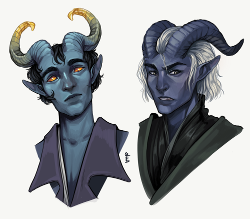 redtallin:Tiefling boys are beautiful and I love painting them ~