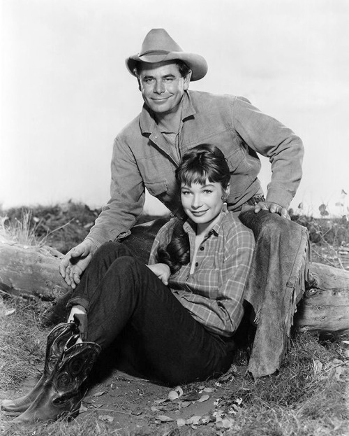 mrglennford:Glenn Ford and Shirley MacLaine in publicity stills for the western The Sheepman, 1958.