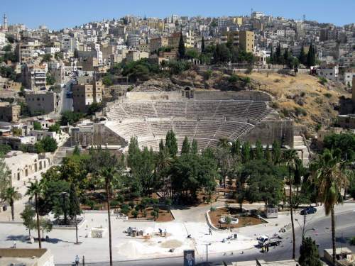 Roman Amphitheatre, East Amman (As seen from Citadel Mount).Photo courtesy Producer