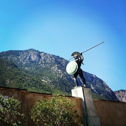 Molon Labe my friends ( Leonidas monument at Thermopylae in #Attica Greece). #Greece #greek #Hellas 