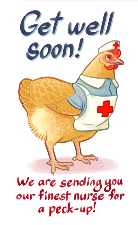 jayrockin: Drew a get well card for my uncle, featuring Brioche the buff orpington