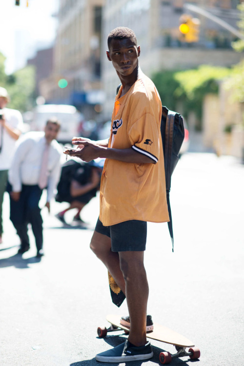 damplaundry:Adonis Bosso at NYFW S/S 2015 by YoungJun Koo