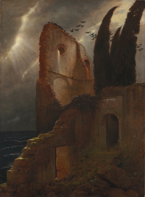 cma-modern-european-art: Ruin by the Sea, Arnold Böcklin , 1881, Cleveland Museum of Art: Moder