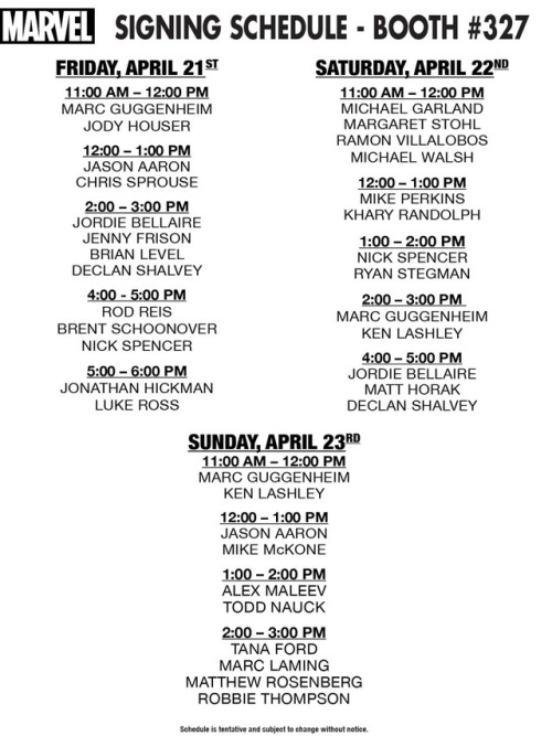 geekgirl101:marvelentertainment:C2E2 attendees! Take a look at the full #MarvelC2E2 Signing and Pane