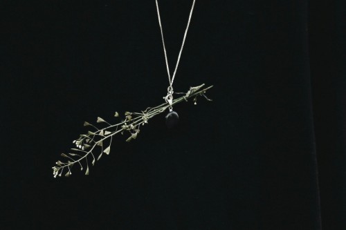 gentle-adventure:  Amir wearing Capsella bursa-pastoris on a necklace and looking like a goth Harry 