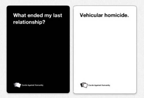 bickzy:  wish-upon-parallel-lines:  ezowolf:  almightylsama:  shaunofthebread:  max-of-wild-things:  neverloveawildling:  blua:  Unlike most of the party games you’ve played before, Cards Against Humanity is as despicable and awkward as you and your