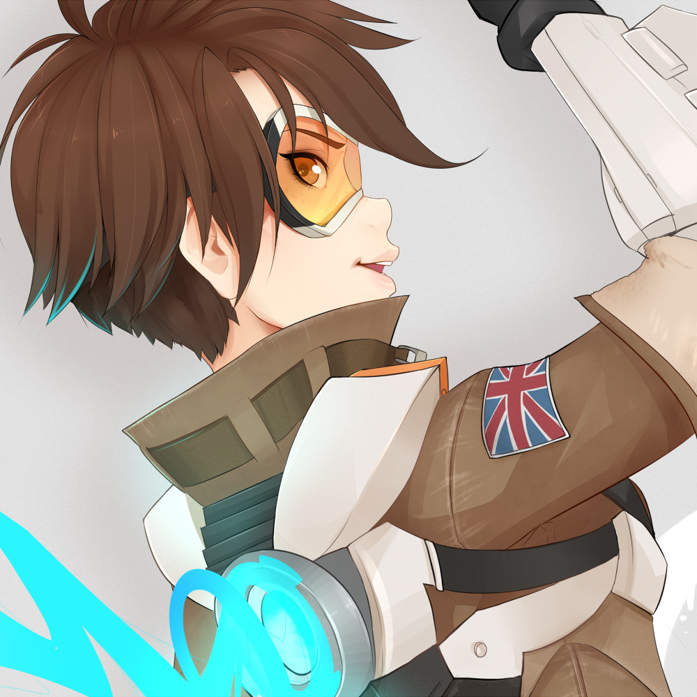 spittfireart:  Cheers loves! The Cavalry’s here! Overwatch Tracer print. I spent