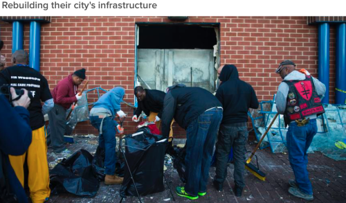 micdotcom:  According to Donald Trump, the Mayor of Baltimore, our president and countless individuals on social media, the city of Baltimore is overrun with “thugs.” So we looked into the actual response of Baltimore citizens to the riots in their