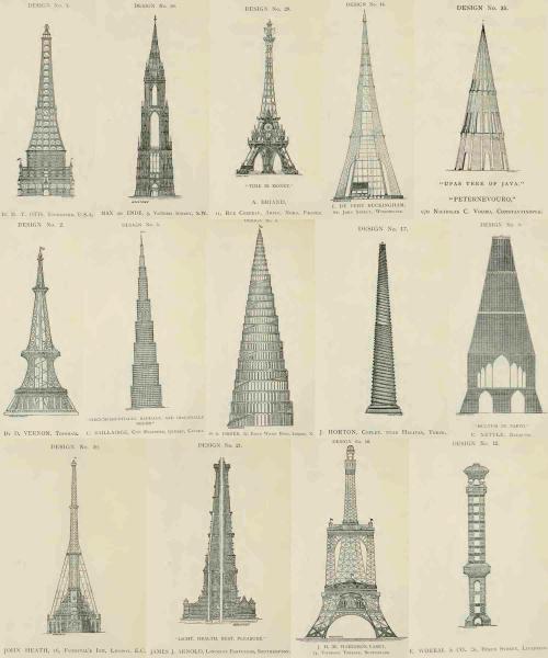 sixpenceee:The above are rejected designs for the Eiffel tower. 