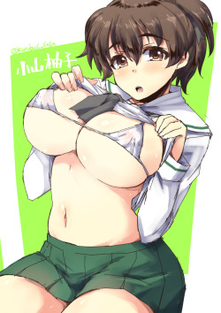 koyama yuzu (girls und panzer) drawn by shinshin - Danbooru