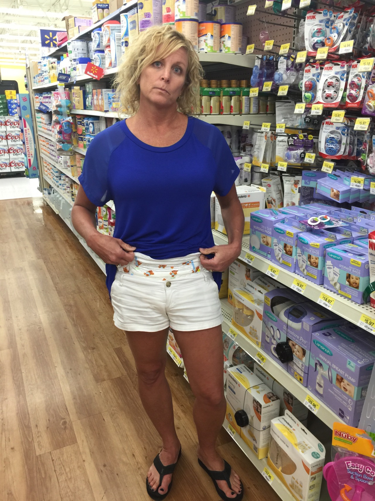 thebambinogirl:  Daddy made me wear my short Holilister shorts again out in public.