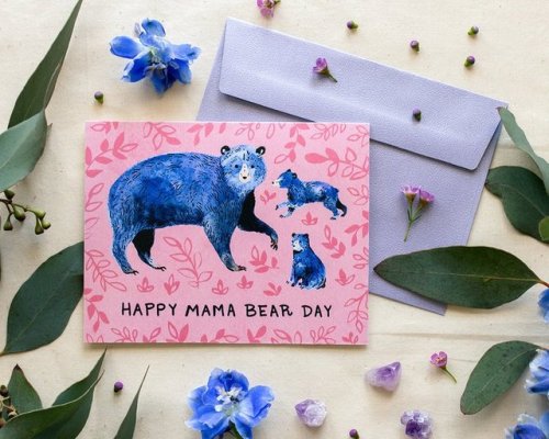 Happy Mama Bear Day Greeting Card //wildship