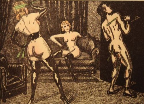 Paris, #1930s #vintagefetish #eroticdrawing #Illustration #vintagefemdom #spanking #humiliation #fem