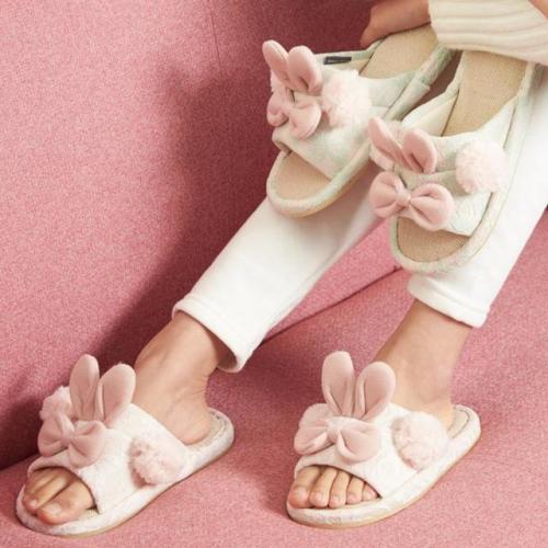 Couple Rabbit Ears Linen Slippers Sandals Shoes starts at $21.90 ✨✨ Lovely, isn&rsquo;t it?