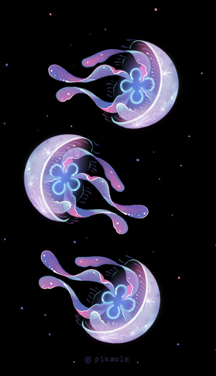 pikaole:Moon Jelly[ Patreon / twitter / behance / redbubble shop / society6 print ]