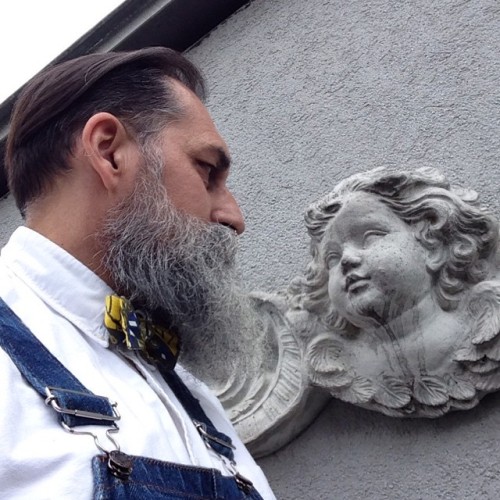 With my angel on my roof-deck #geroldbrenner #angel #beard #beardman #beardgang #beardlife #beardpor