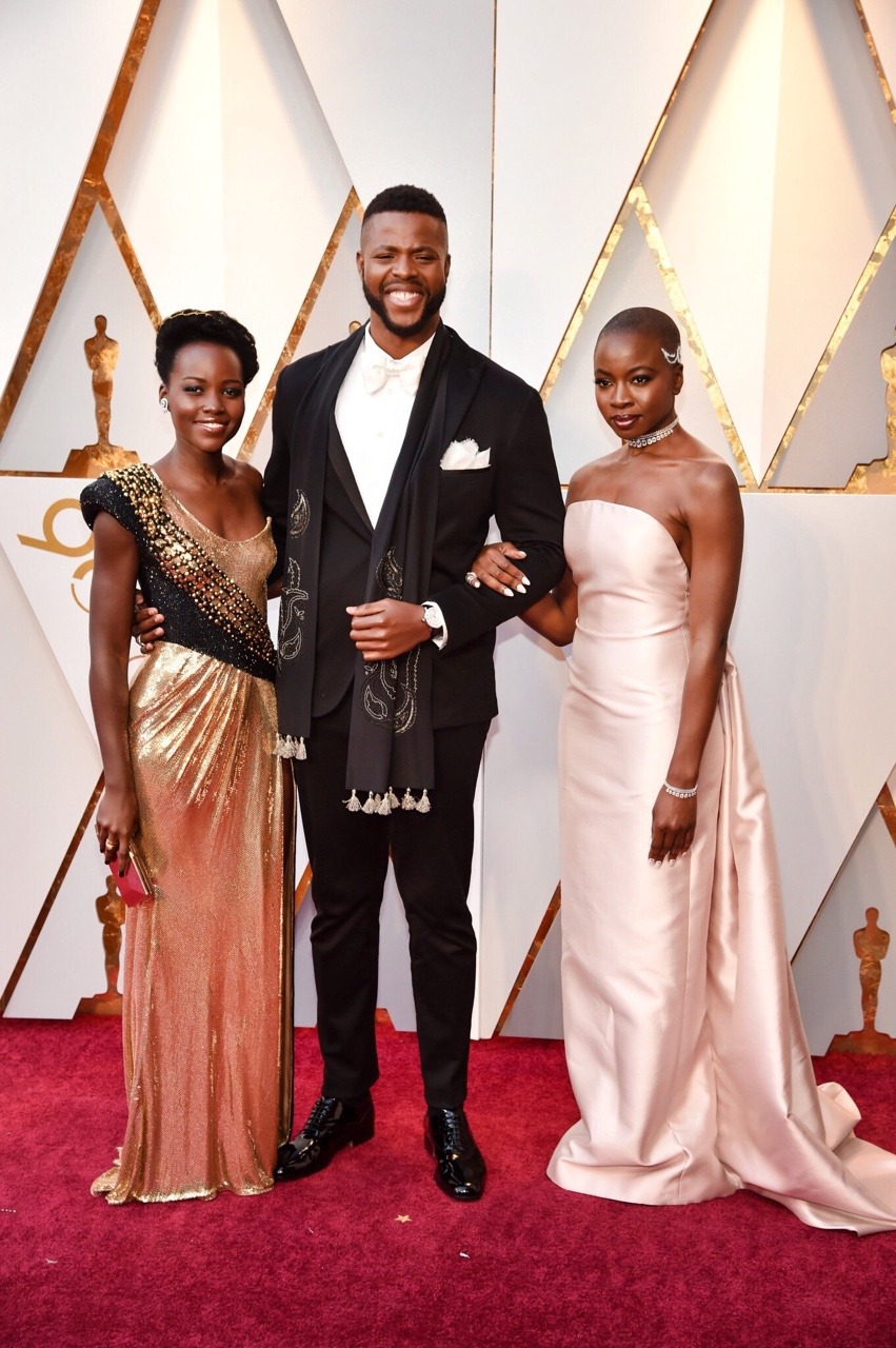 thewalkingdead-hq:  Lupita Nyong'o, Winston Duke and Danai Gurira are beautiful on