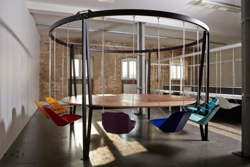 roguemechanic:sixpenceee:Duffy London’s awesome swing table would definitely keep me from bein