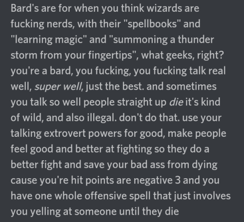 battlecrazed-axe-mage:atalana:Our DM’s Guide to D&amp;D ClassesBeautiful and accurate, also every wi