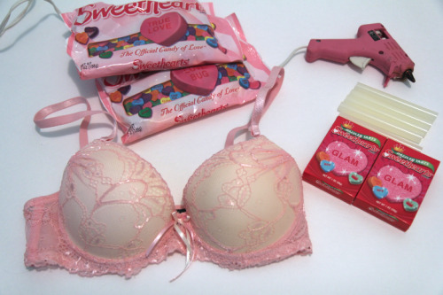fancymade: DIY - Sweetheart Candy Bra  With Valentine’s Day around the corner, I wanted to create a 