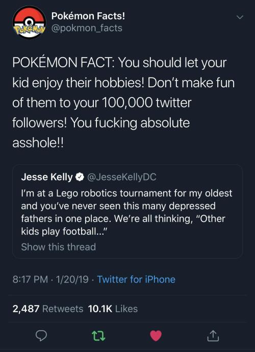 geekandmisandry:f1rstperson:caucasianscriptures:POKÉMON FACTParents who try to force their hobbies o