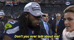 odinsblog:  A few things about the whole Richard Sherman kerfuffle:  1) He and Michael Crabtree have had an ongoing beef going back at least to last summer 2) Literally less than 20 - 30min before the post game interview, Sherman and Crabtree had just