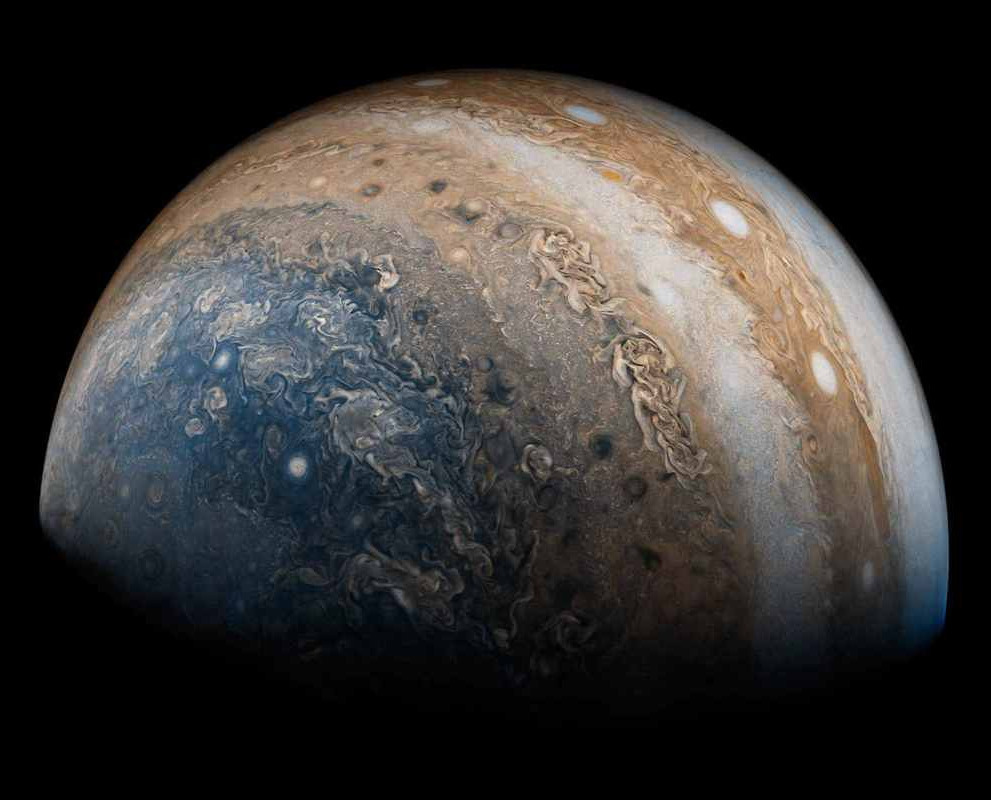 humanoidhistory: Beautiful Jupiter, observed by the Juno space probe, 2017.
