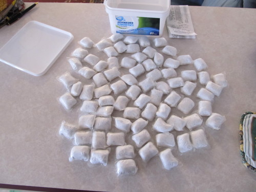 Wal-Mart, sneaky little buggers. They get you coming and going. (there’s only 80 packets in a 