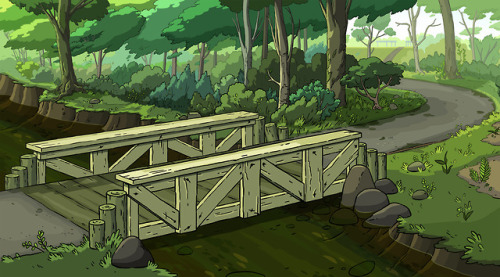 crewofthecreek:Backgrounds from “You’re It” Designed by Cory Fuller & Panna Horvath-Molnar Pai