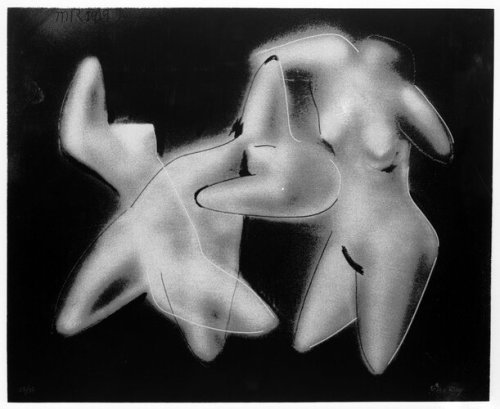 Les Trois Nus, Man Ray, 1971, Brooklyn Museum: American ArtSize: sheet: 19 &frac34; x 23 5/8 in. (50