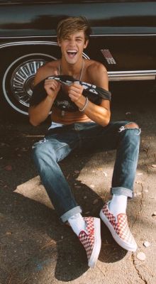 ronone81: Cameron Dallas by Classic 1967 Ford 💫 Check out my blog ronone444.tumblr.com  Cars Guys Trains 🚘 👬 🚂 🚃 🚃 🚃 @ronone444