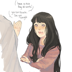Toutlefromage:   Naruhina Month Day 11 : Kiss  They Always Have Morning Kisses But