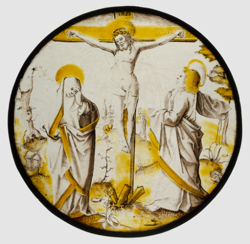 Roundel with the Crucifixion, the Virgin, and Saint John, ca. 1525, Metropolitan Museum of Art: Cloi