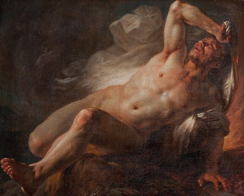   French school 17th/18th century - ‘Prometheus in Chains’, oil on canvas, 65,5 x 81,5 cm.    