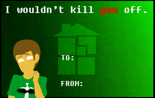 beerinabox:  Some Hussie valentines I made from some stock images and a hussie talksprite. Enjoy, everyone! 