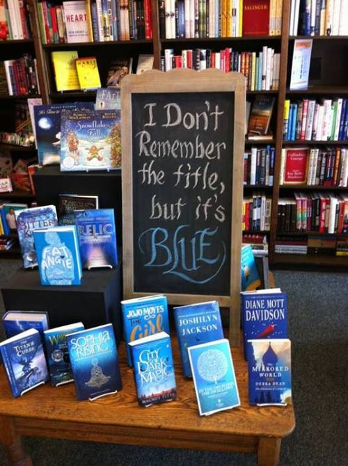 strandbooks:Props to Blue Willow bookstore in Houston for this display.