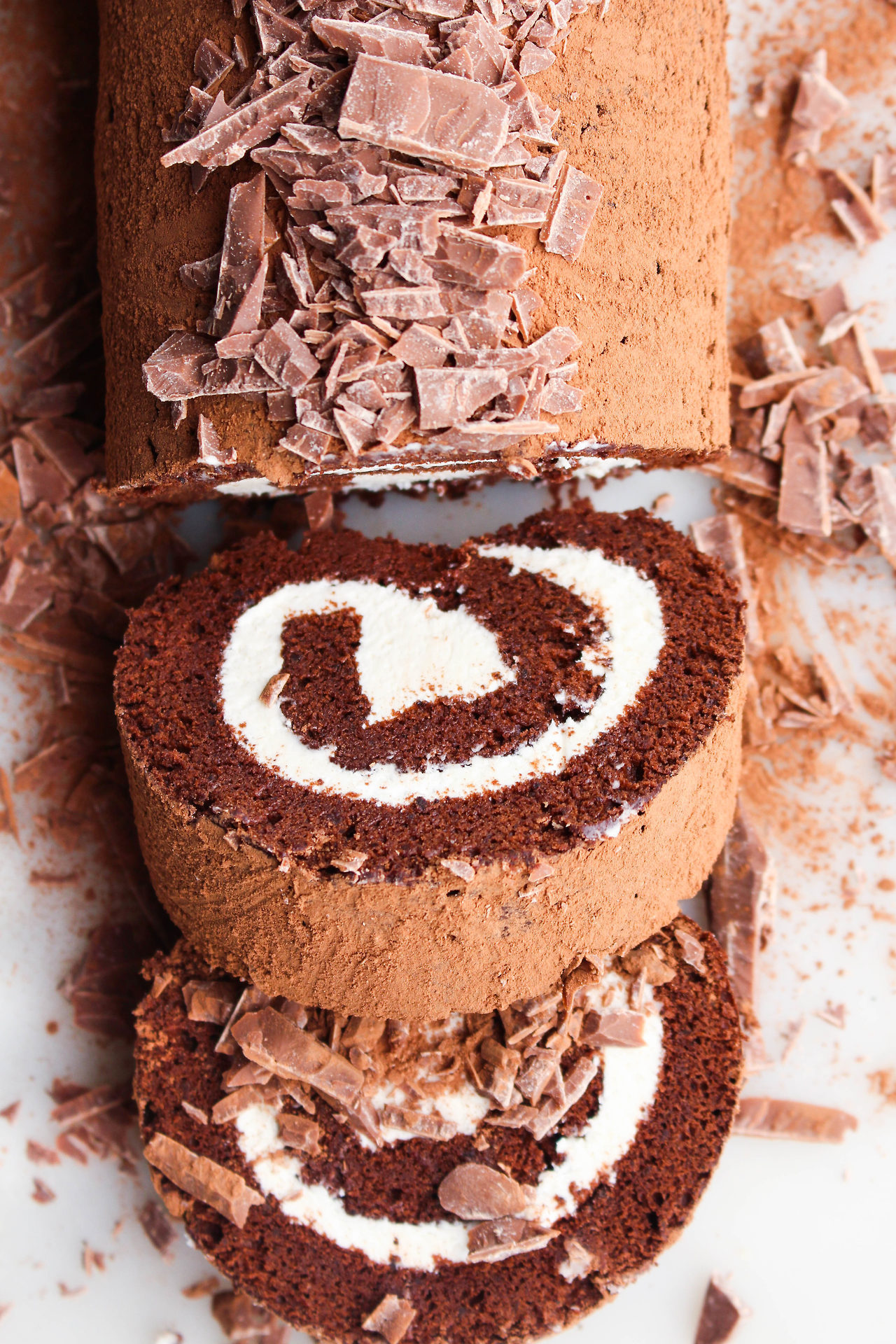 sweetoothgirl:  Chocolate Roll Cake with Marshmallow Fluff Filling  