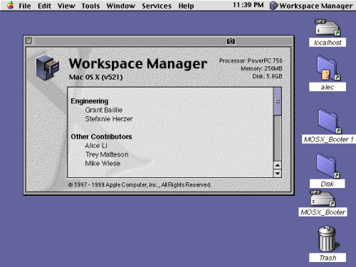 early versions of OSX and NeXT OPENSTEP 4
