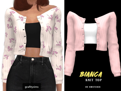 Includes 4 items:Bianca Knit Top (80 swatches) [ DOWNLOAD ] ;Margo Belted Denim Shorts (70 swatches)