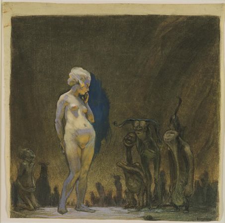 frantisek-kupka:Admiration, 1899, Frantisek KupkaMedium: gouache,pastel,watercolor,paper