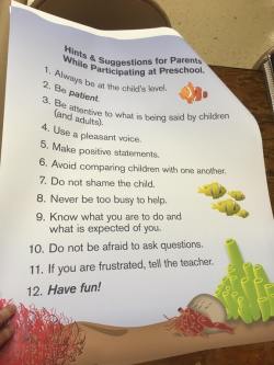 ruinedchildhood:    This preschool has a sign that tells the parents how to act   