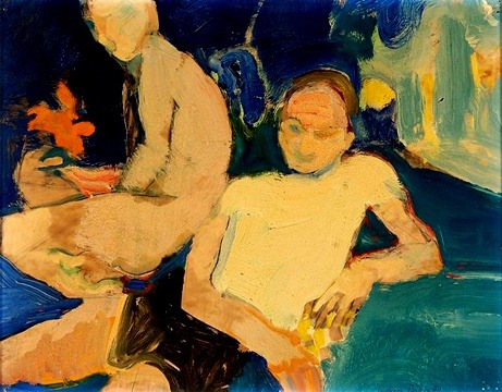 arles-bedroom:Two Men in an Interior, 1960Theophilus Brown