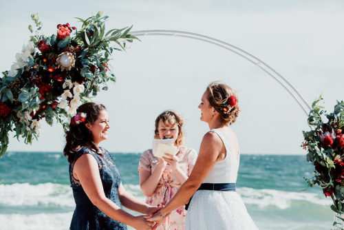 beautiful-brides-weddings:Bec & Kara (via @dancingwithherweddings)