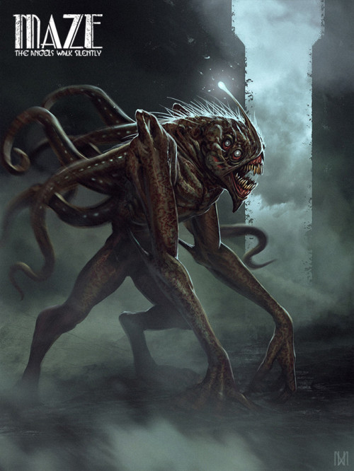 morbidfantasy21:Monster design for an upcoming Lovecraftian horror game: Maze The Angels Walk Silently, by Nagy Norbert