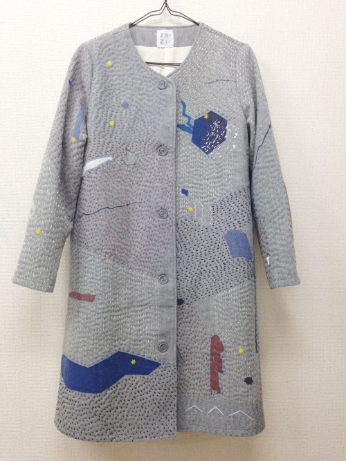 zazizazizazi:14aw zazi sashiko coat (gray)