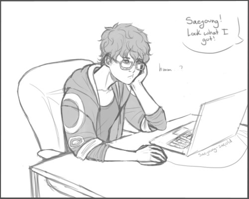 saeyoung-saeold:  Seven would definitely be weak for cat stockings bonus~  He wanted to match 