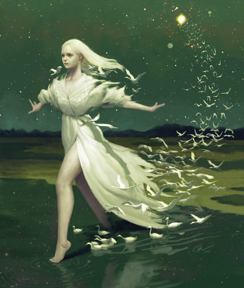 Swan Goddess  Bobby Chiuwww.artstation.com/artwork/mDrVQ1 