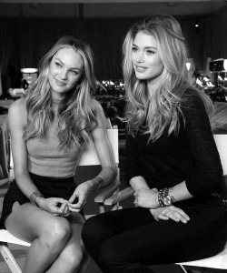 blackandwhitebombshells:  Doutzen and Candice together.