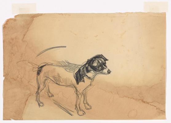 Edvard Munch, pictures of his dog, Fips, 1930s